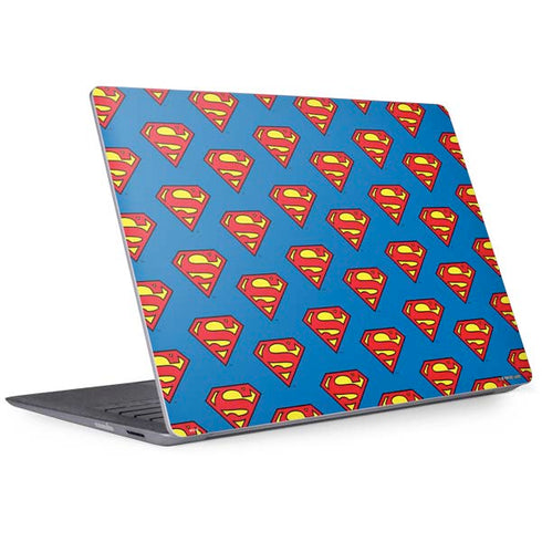 DC Comics Superman Logo Pattern Surface Laptop 2 Skin